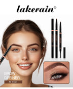 Waterproof Triangular Tip Eyebrow Pencil with Spoolie Brush