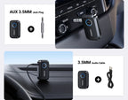 Bluetooth 5.3 Car AUX Adapter for Wireless Music and Hands-Free Calls