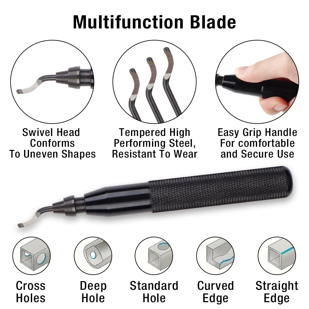 Rotary Deburring Tool with HSS Blades for Metal and Plastic