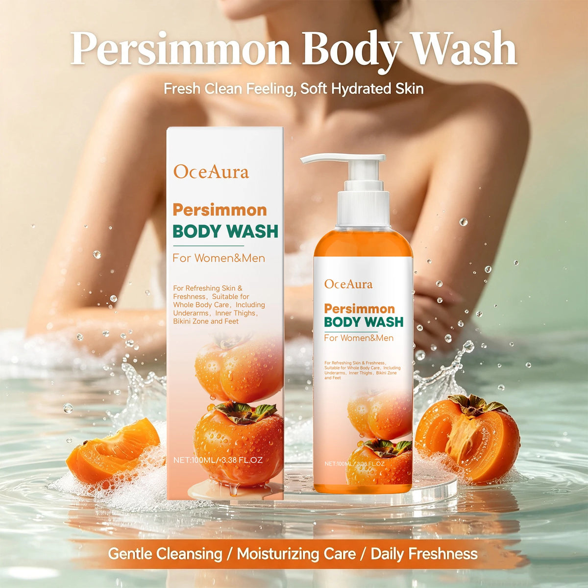 Persimmon Body Wash for Sweat Odor Elimination