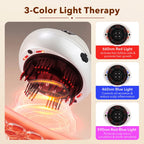 Electric Scalp Massager with Light Therapy and Oil Applicator