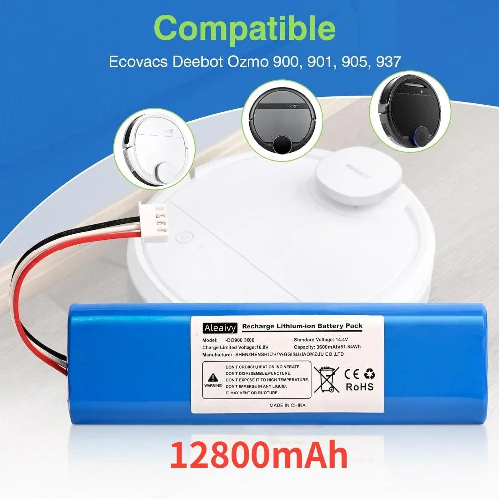 Replacement Lithium-Ion Battery for Deebot Ozmo Robot Vacuums