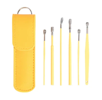 Stainless Steel Ear Wax Removal Cleaning Tool Kit with Storage Case