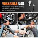 Heavy Duty Analog Tire Pressure Gauge for Cars and Motorcycles
