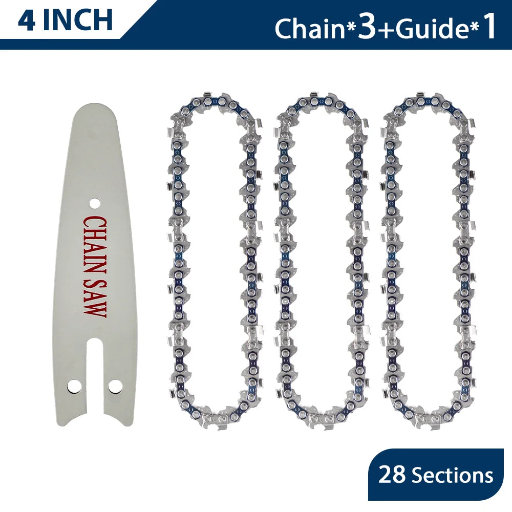 Replacement Chainsaw Chain and Guide Bar for Portable Electric Saws