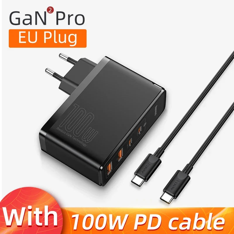 100W GaN Fast Desktop Charger with 3 USB-C Ports