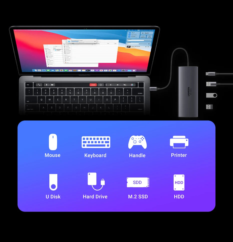 9-in-1 USB-C Hub with 4K 60Hz HDMI and 10Gbps Data Transfer - 17