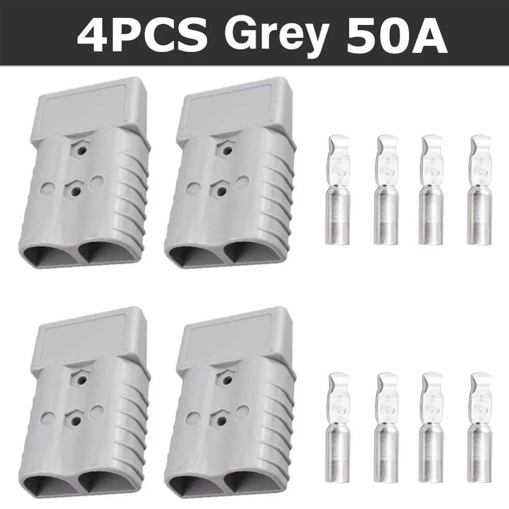 50A 120A 600V Battery Charging Quick Power Connector Plug Set