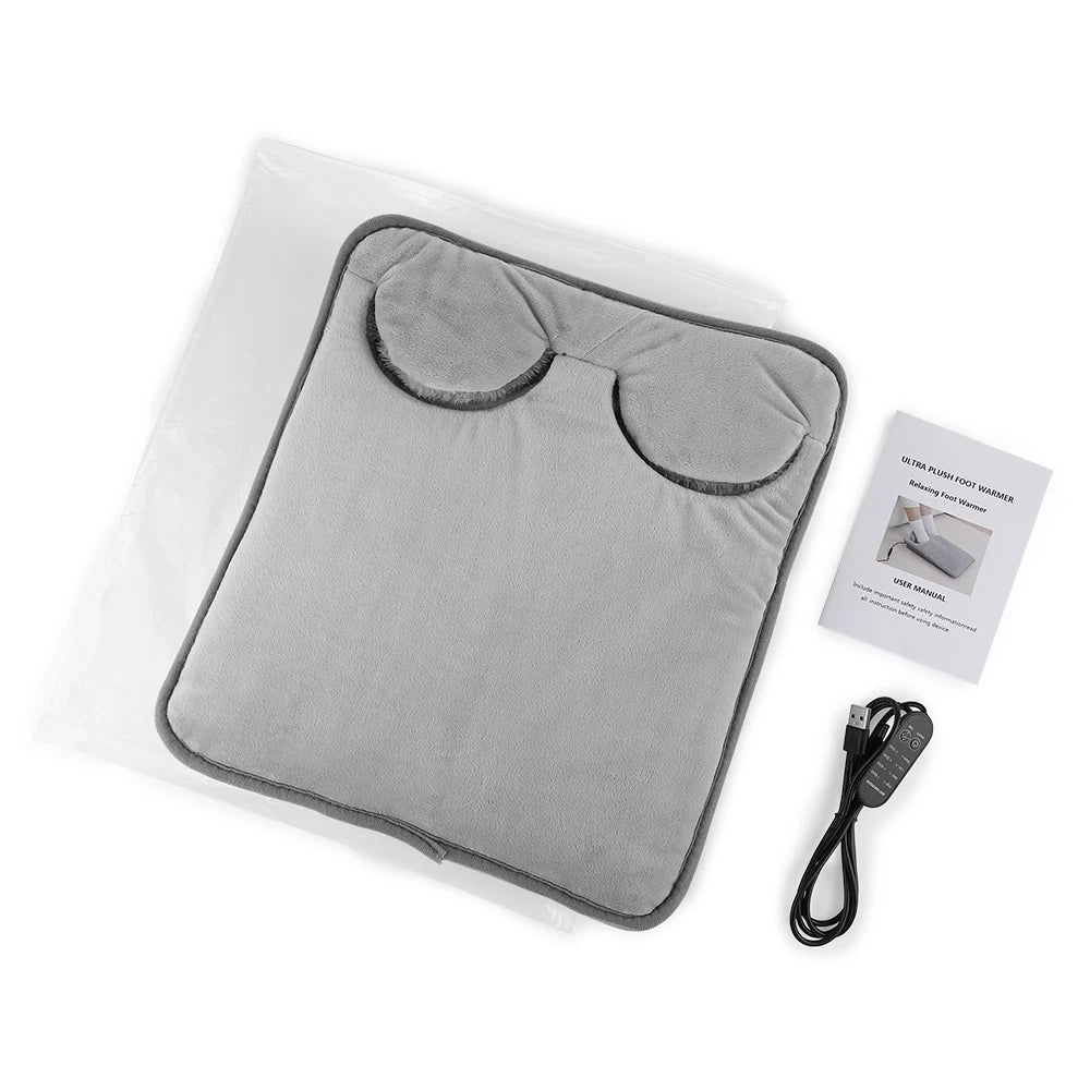 USB Electric Heated Foot Warmer for Home and Office - 24