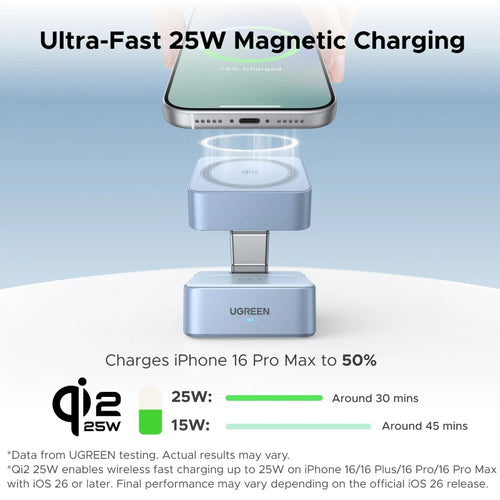 2-in-1 Magnetic Foldable Wireless Charging Stand for iPhone and AirPods
