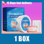Temporary Snap-On Silicone Denture Set for Smile Whitening