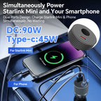 Starlink Mini 90W DC Power Cable 45W Type-C Car Charger 12V-24V