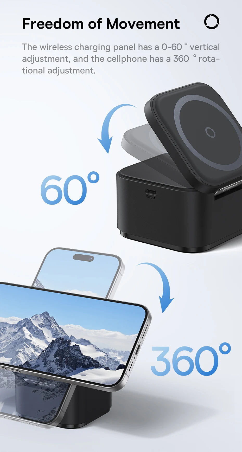 25W 2-in-1 Magnetic Wireless Charging Station for Smartphones - 19