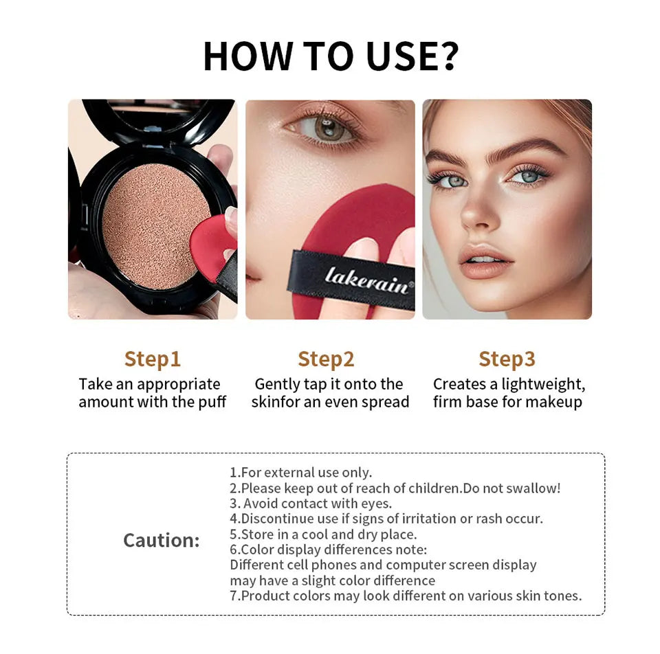 Semi-Matte Long-Lasting Cushion Foundation Concealer