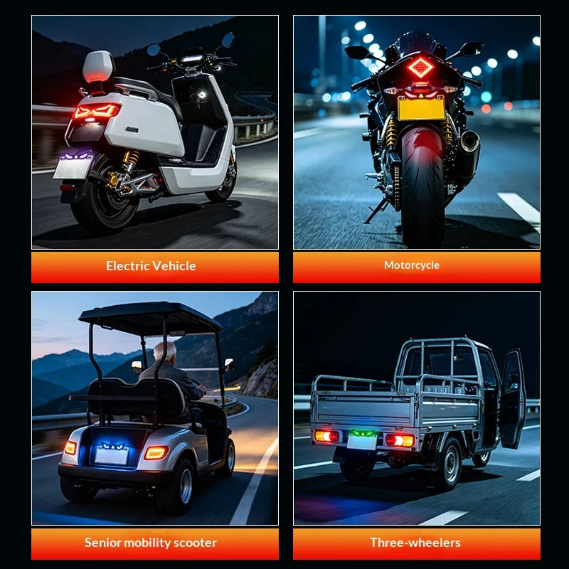 LED Demon Eye Motorcycle License Plate Warning Light - 4