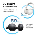 Wireless Bluetooth 5.4 Over-Ear Headphones with 80H Playtime