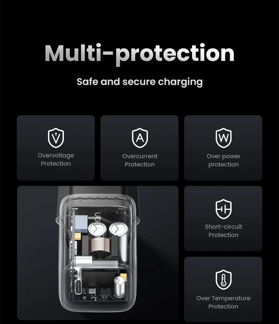 30W GaN USB-C Fast Wall Charger for Smartphones and Tablets - 15