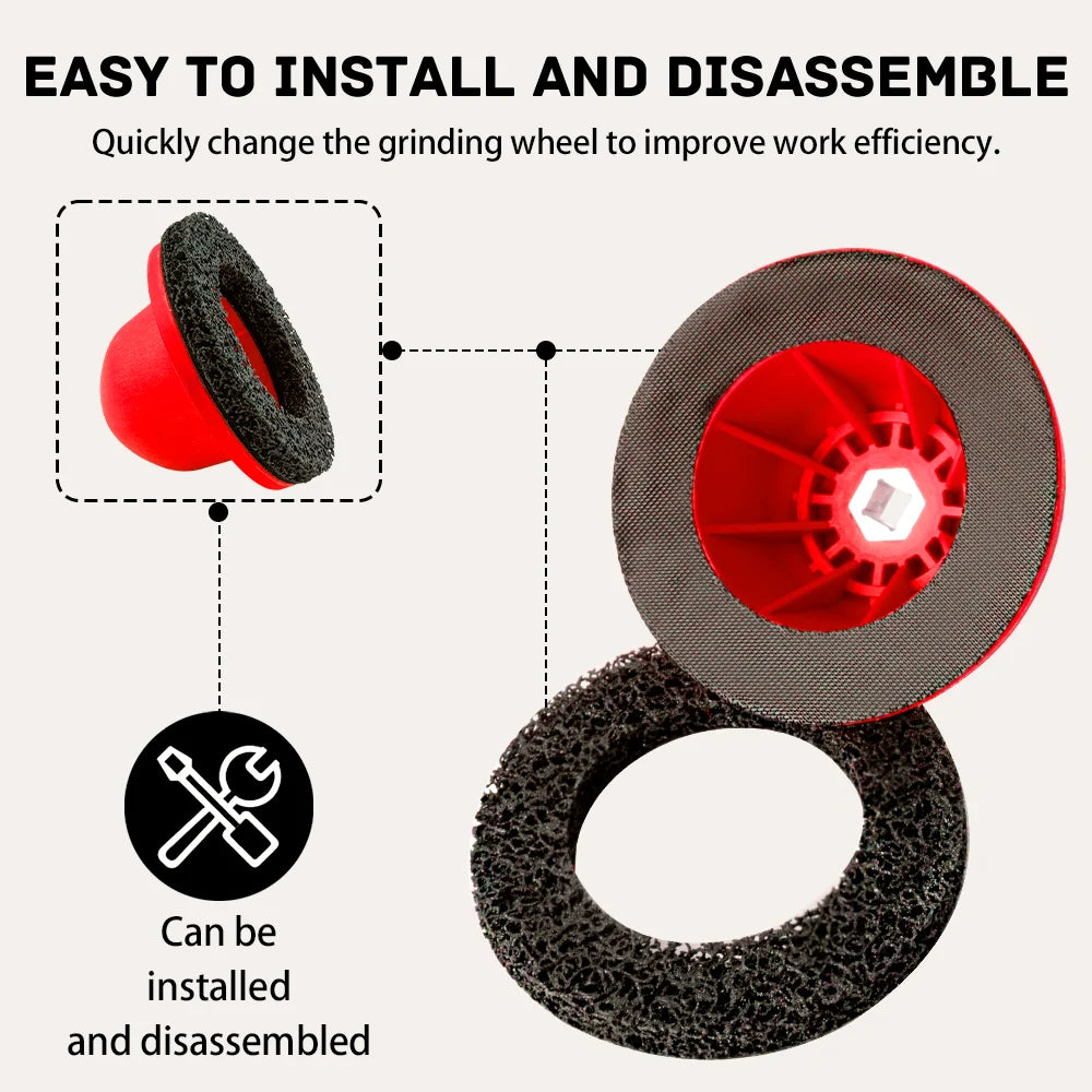 Wheel Hub and Brake Disc Rust Removal Grinding Tool - 4