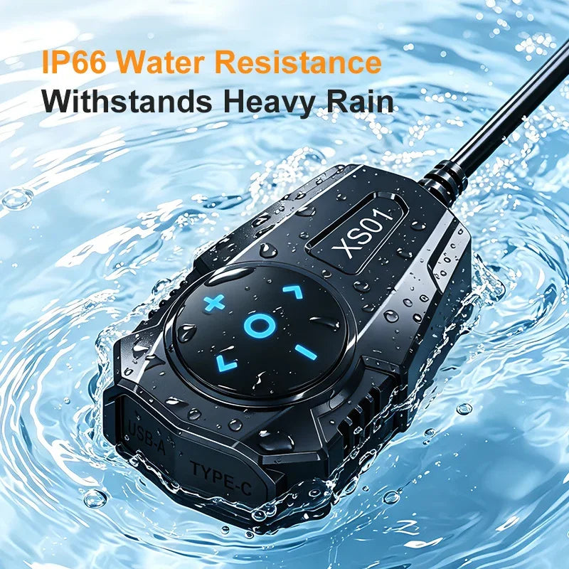 54W Motorcycle Dual Port USB Charger with Bluetooth Remote - 13