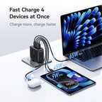 140W GaN Fast Wall Charger for Laptops and Smartphones