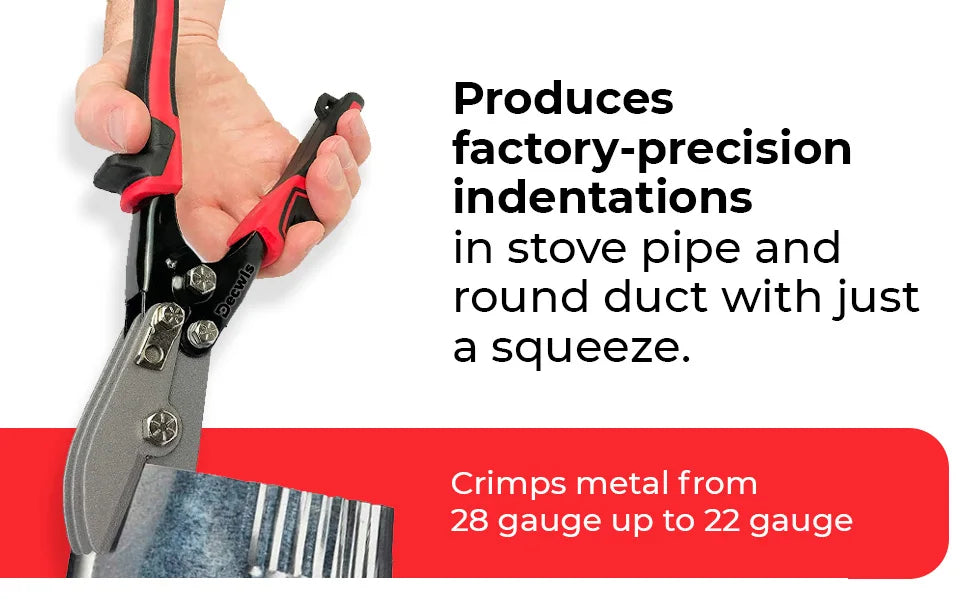 5-Blade Sheet Metal Crimper for HVAC and Ductwork
