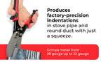 5-Blade Sheet Metal Crimper for HVAC and Ductwork