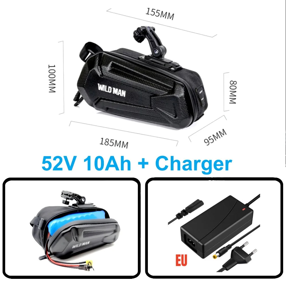 Waterproof Electric Bike Lithium-Ion Battery Pack 36V/48V/52V/60V - 20