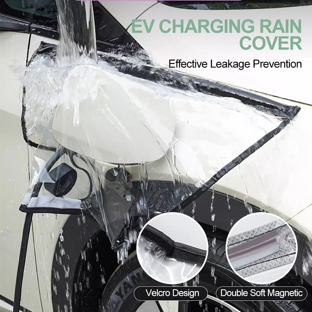 Universal EV Charging Port Rainproof Dustproof Cover with Magnetic Strip