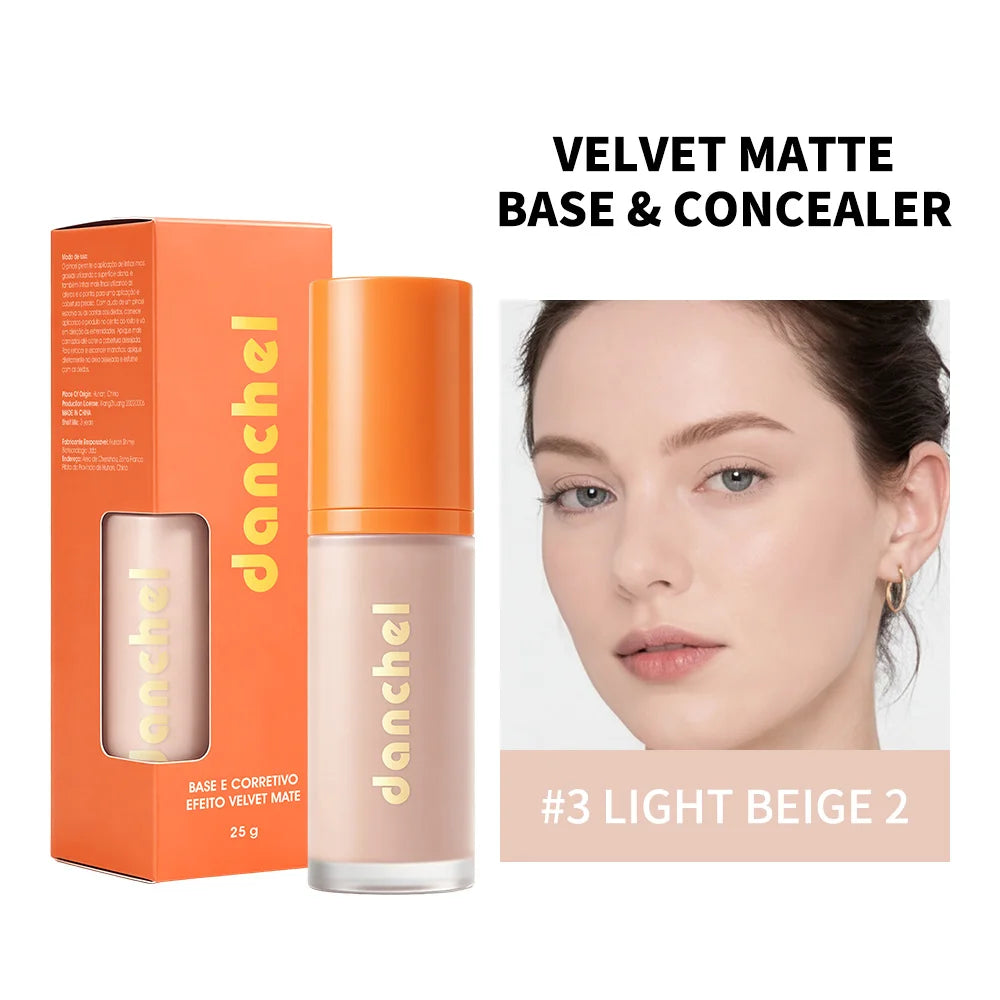 2-in-1 Velvet Matte Liquid Foundation and Concealer - 25
