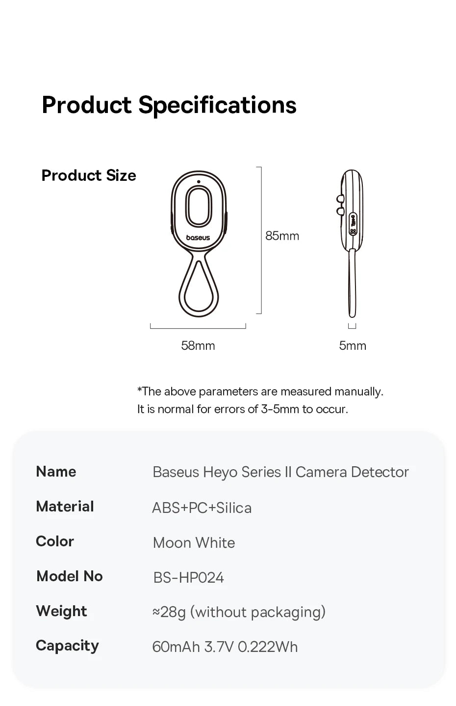 Portable Infrared Hidden Camera Detector and Security Alarm