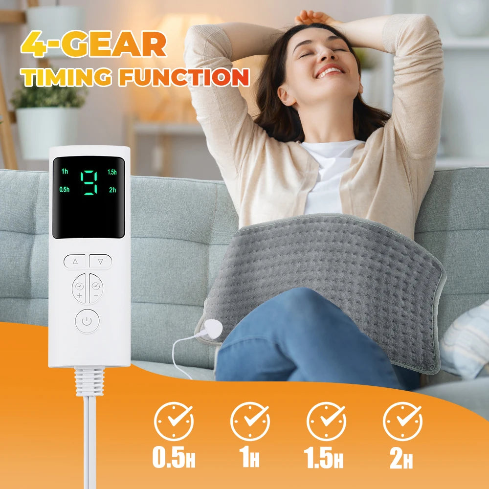 Electric Heating Pad with 9 Adjustable Temperature Settings