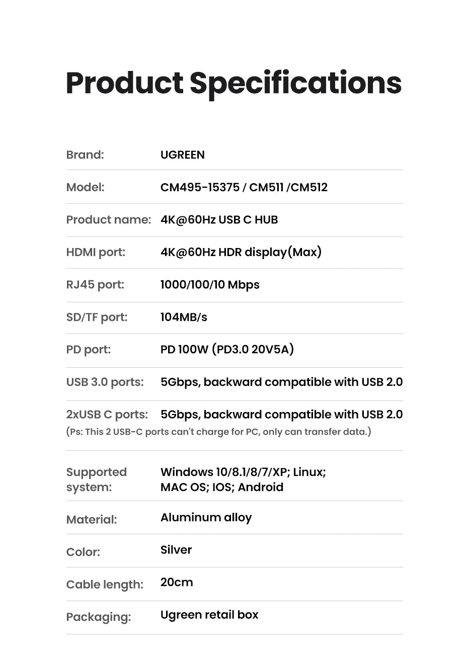 9-in-1 USB-C Hub with 4K 60Hz HDMI and 100W Power Delivery - 21