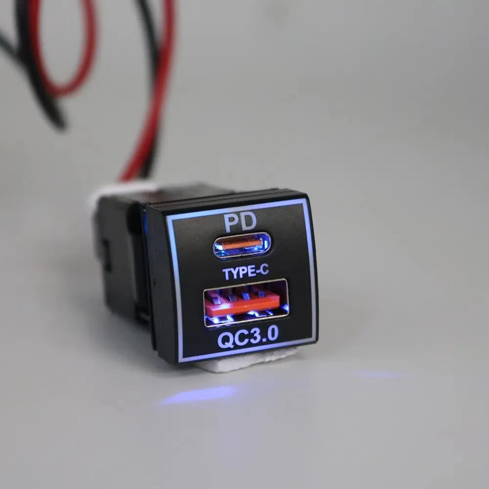USB-C PD and QC3.0 Fast Car Charger for Toyota Dashboard - 10