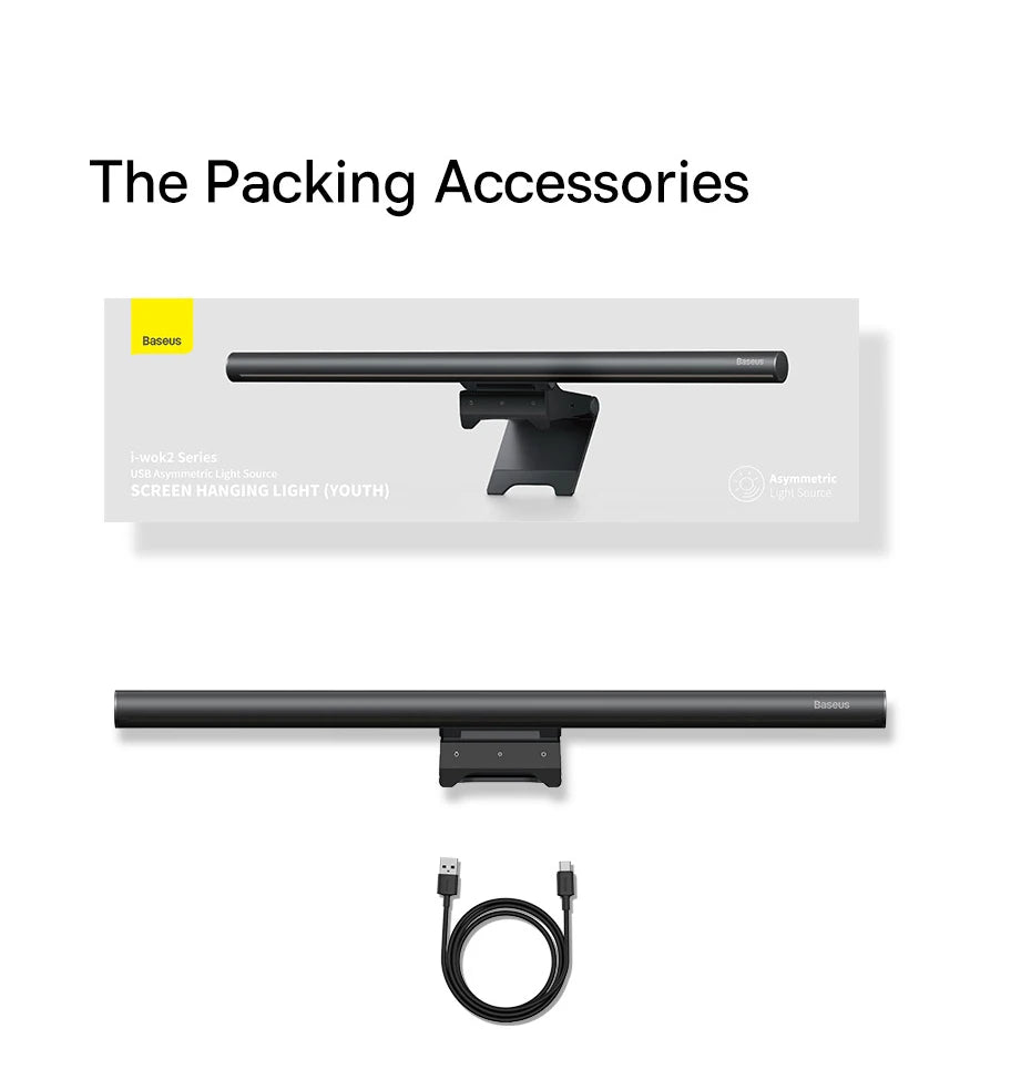 Adjustable LED Monitor Screen Hanging Light Bar - 24