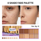 8-Shade Matte Cream Concealer Palette for Full Coverage