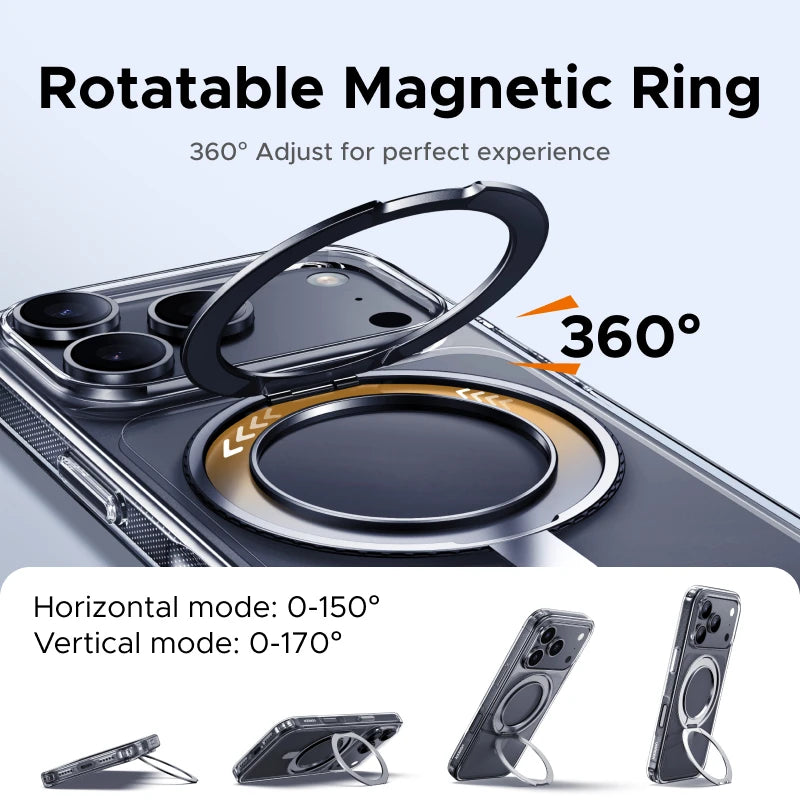 Magnetic Kickstand Phone Case for iPhone 17 Pro and Pro Max