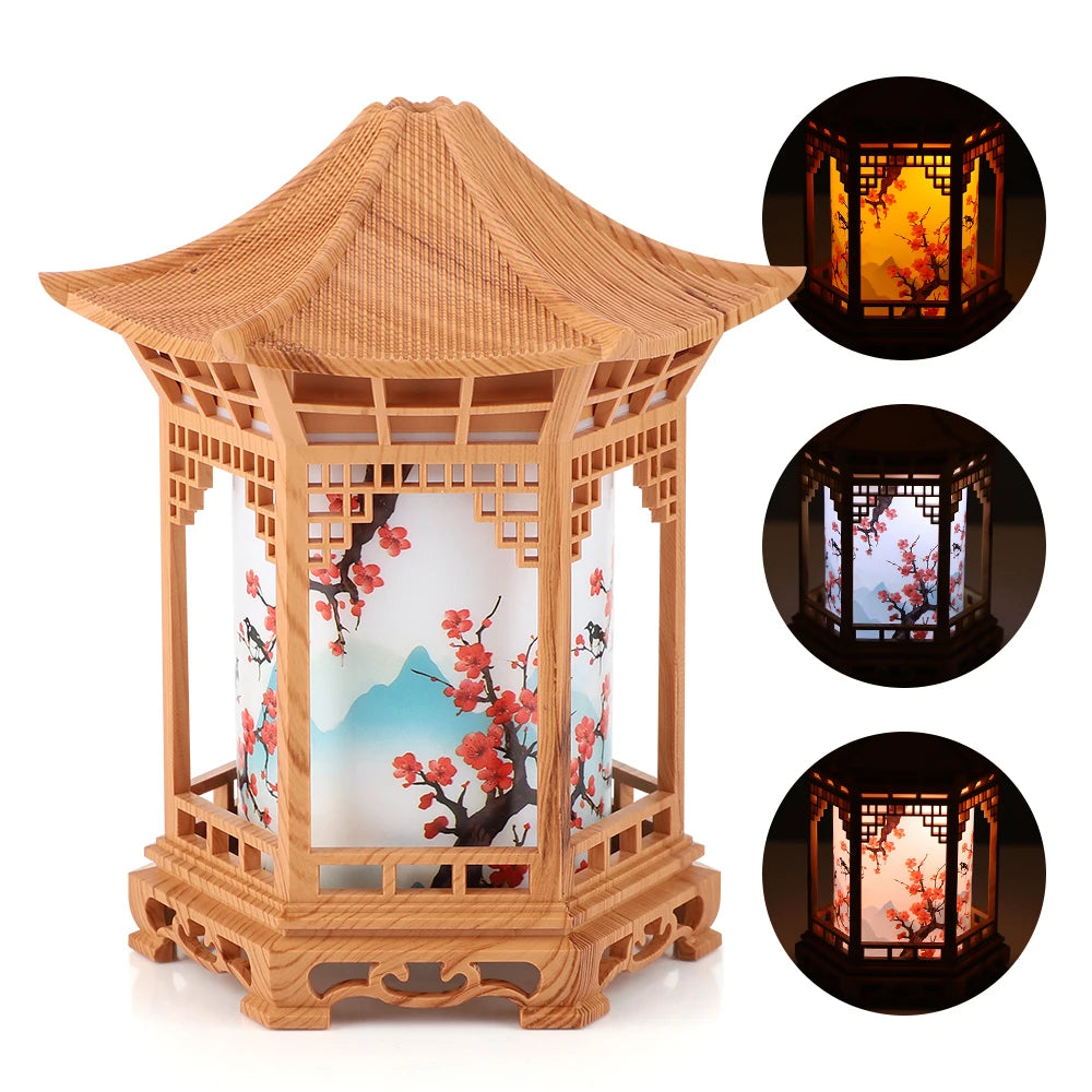 Oriental Pavilion Desktop Humidifier with LED Night Light - 16
