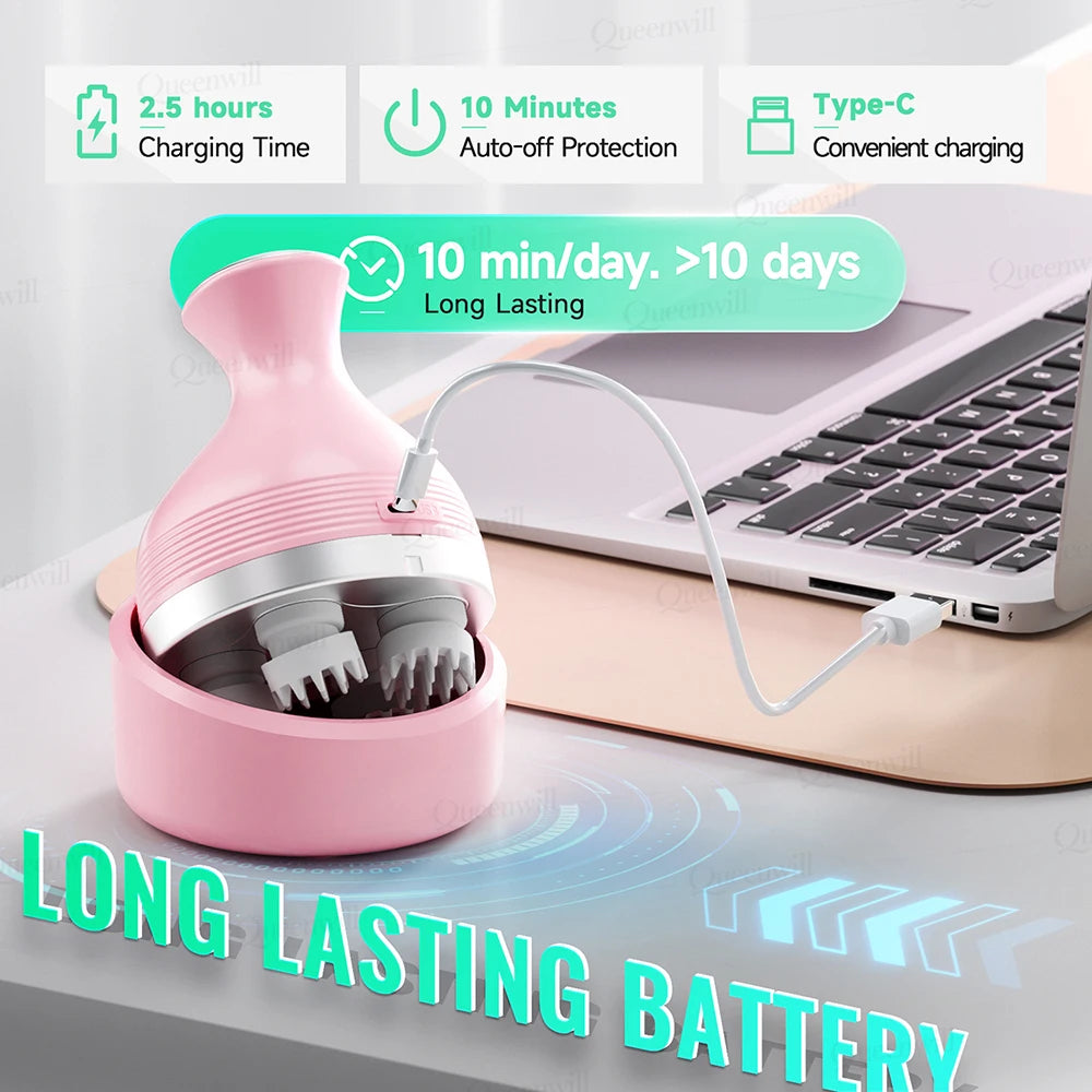 Portable Electric Water Flosser and Scalp Massager Set