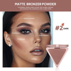 Matte Bronzer Contour Powder for Face Sculpting