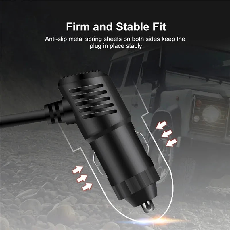 120W 3-Way Car Cigarette Lighter Splitter with USB Fast Charging - 9