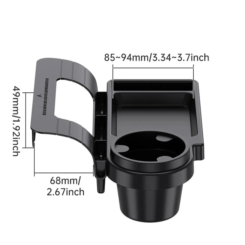 Car Window Hanging Storage Organizer Tray with Cup and Phone Holder