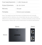 RJ45 1 to 2 Ethernet Network Splitter Adapter