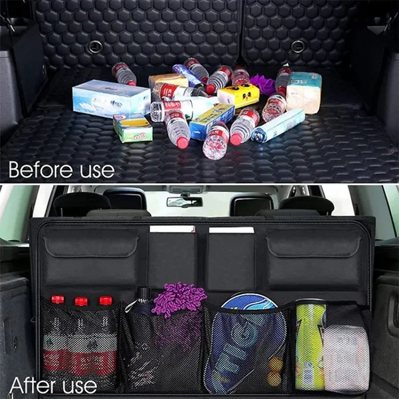 Waterproof Car Seat Back Organizer with 8 Storage Pockets - 2