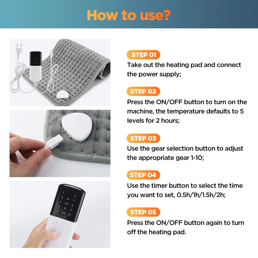 Electric Heating Pad for Body Pain Relief