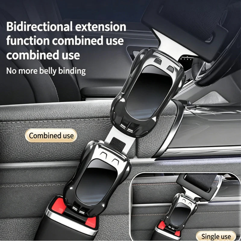 Universal Car Seat Belt Extender Buckle Clip 2 Piece Set