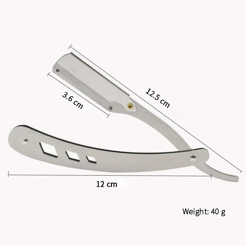 Professional Straight Edge Folding Barber Razor for Hair Shaving - 6