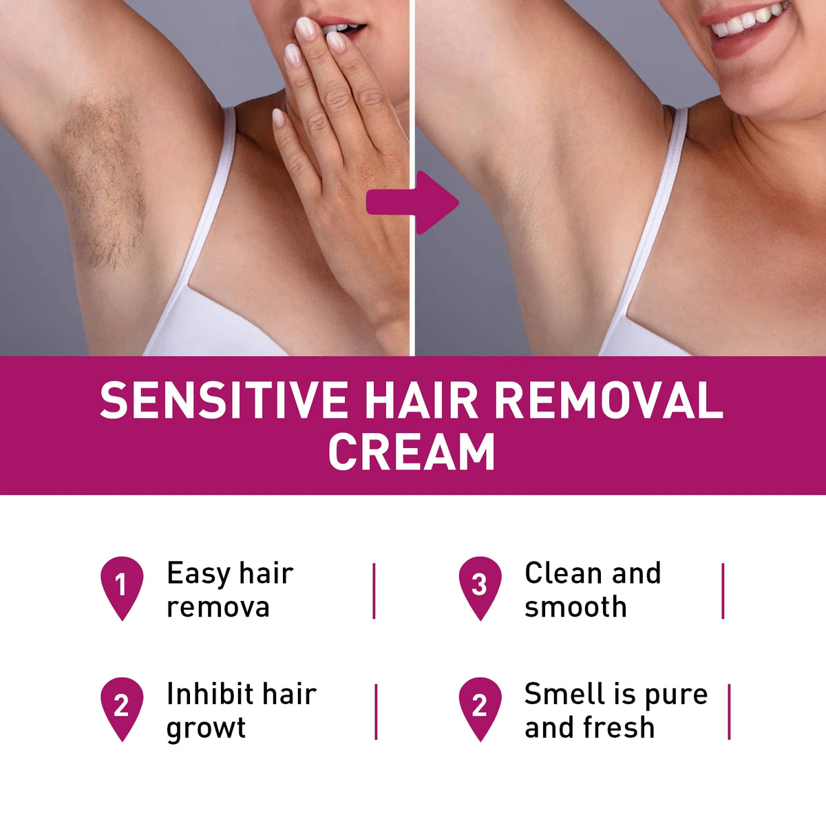 Painless Depilatory Cream for Quick Hair Removal