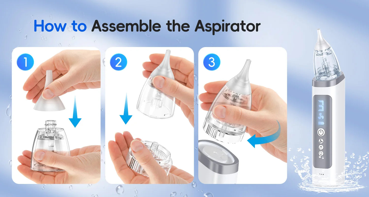 Electric Baby Nasal Aspirator with Music and Adjustable Suction - 12