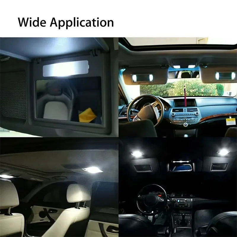 42 Piece 12V LED Interior Car Light Bulb Kit T10 and 1156 Assortment
