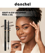 Waterproof 2-in-1 Eyebrow Pencil and Gel